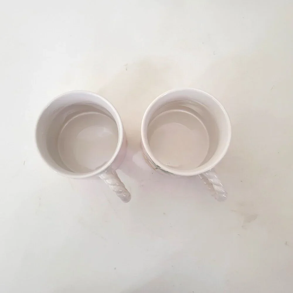 Set Of 2 Bluebird & Willow British Design Ceramic Mugs With Leopard & Palm Tree - Picture 6 of 9